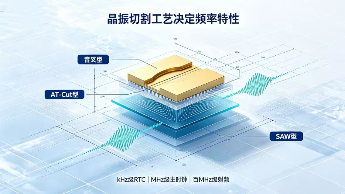 晶体单元与晶体振荡器区别详解：切割工艺、SAW技术及常用规格参数