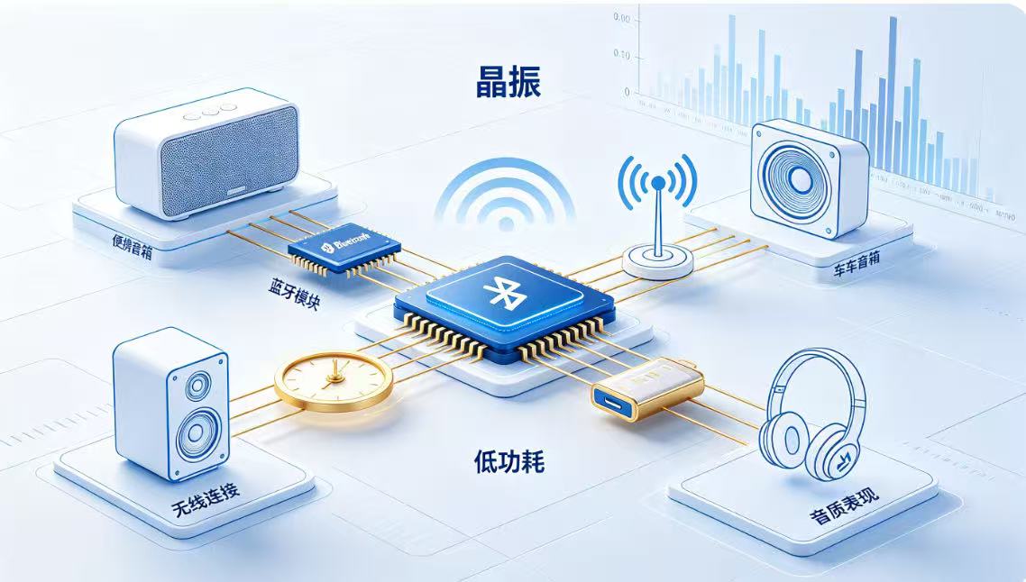 便携式蓝牙音箱晶振选型指南：频率、封装与音质的关系