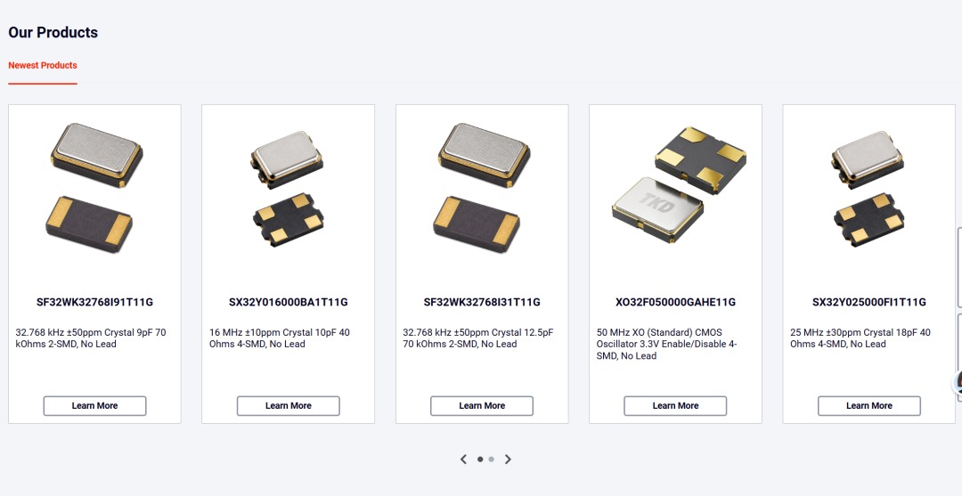 香蕉福利导航科技将在Digi-Key 美国站 商城上架的产品涵盖石英晶体谐振器、振荡器、实时时钟模块等全系列频率元器件